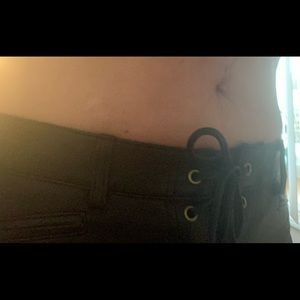 Women’s Black Leather Pants size 8